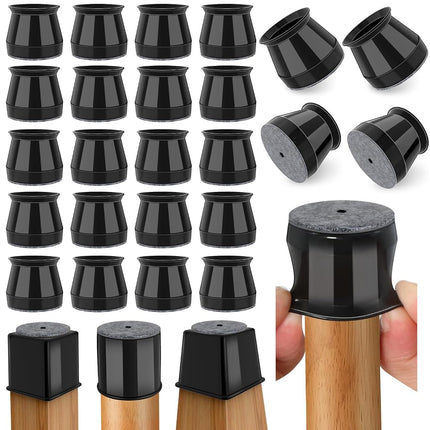 24 Pcs Chair Leg Floor Protectors Round, Silicone 
