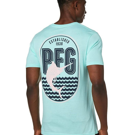 Columbia Men's PFG Graphic T-Shirt, Gulf Stream/Biber, Medium