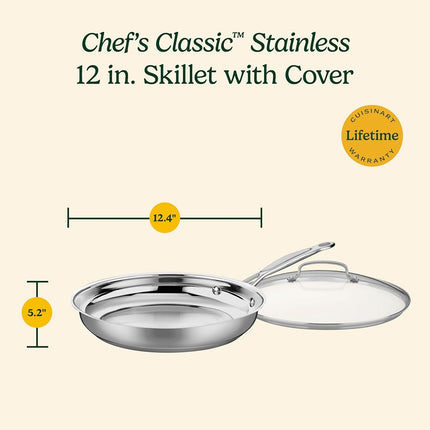 Cuisinart 722-30G Chef's Classic 12-Inch Skillet with Glass Cover