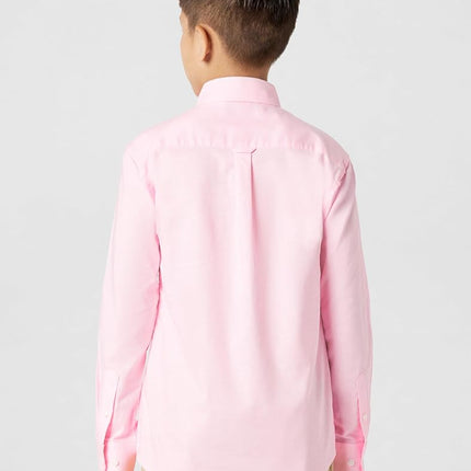 IZOD Boys' Long Sleeve Solid Button-Down Oxford Shirt