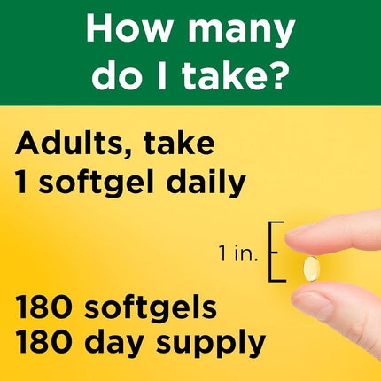 Nature Made Vitamin D3 5000 IU,180 Softgels