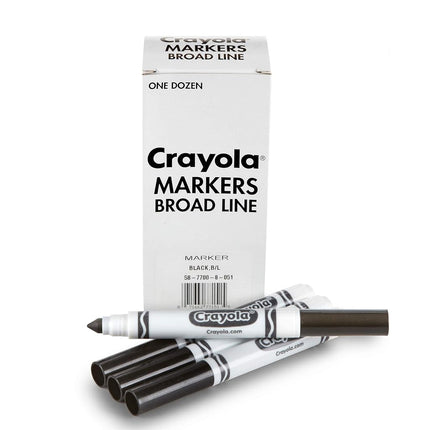 Crayola Broad Line Markers, Brown, 12 Count Bulk M