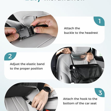 FLORICH Car Front Seat Organizer, Car Laptop Holder Backseat Organizer for Work, Automatic Document Holder Multi-Pocket Storage Organizer, Car Seat Back Storage Bag with Cup Holder