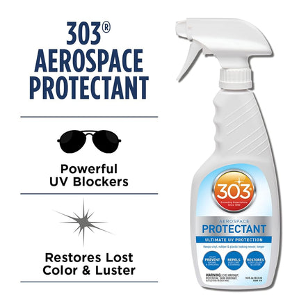 303® Aerospace Protectant - Provides Superior UV Protection, Helps Prevent Fading and Cracking, Repels Dust, Lint, and Staining, Restores Lost Color and Luster, (30308) 473 ml