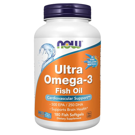 NOW Foods Ultra Omega-3, 500 Epa/250 Dha, Fish Gel