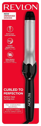 Revlon Long Lasting Loose Curls Curling Iron, 1-1/4"