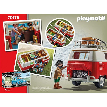 Playmobil 70176 Volkswagen T1 Camping Bus, Multicolor, 51.5 x 38.5 x 12.5 cm