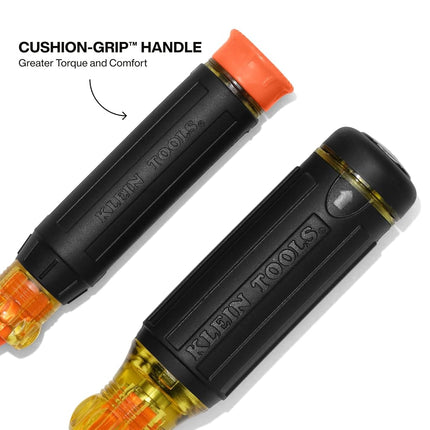 Klein Tools 32310INS 10-in-2 Insulated Multi-Bit and Multi-Bit Precision Screwdriver Set, Auto-Locking Collar, 1000V Rated, in-Handle Bit Storage