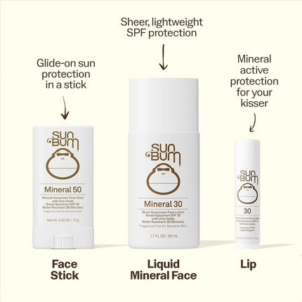 Sun Bum SPF 30 Mineral Sunscreen Lip Balm - Hawaii Act 104 Compliant (Octinoxate & Oxybenzone Free) - Zinc-Based Broad Spectrum UVA/UVB Lip Protection - 0.15 oz Stick