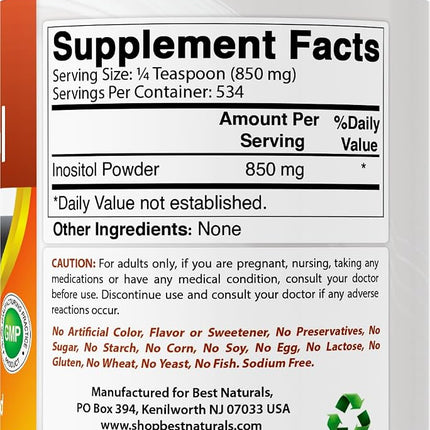 Best Naturals Inositol Pure Powder, 1 Pound