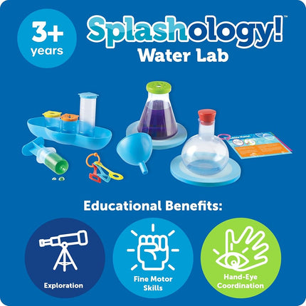 Learning Resources Splashology Water Lab, Ages 3+, STEM Bath Toy and Water Play Science Kit with 7 Experiments for Kids