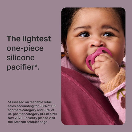 Tommee Tippee Ultra-Light StayPut Dummy 0-6m Silicone Pack of 4