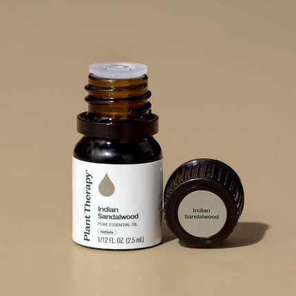 Plant Therapy Sandalwood Indian Essential Oil 2.5 mL (1/12 oz) 100% Pure, Undiluted, Therapeutic Grade