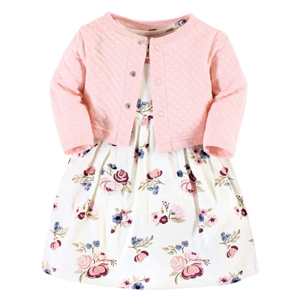 Hudson Baby Girls' One Size Quilted Cardigan and D