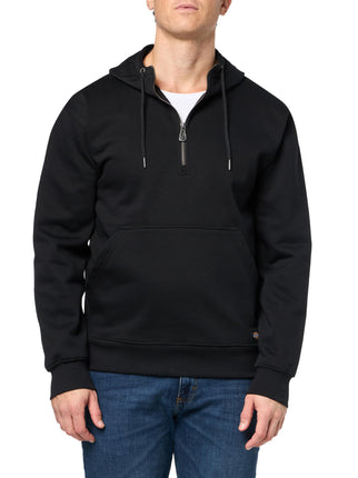 Dickies Mens Quarter Zip Hoodie, Black, XX-Large