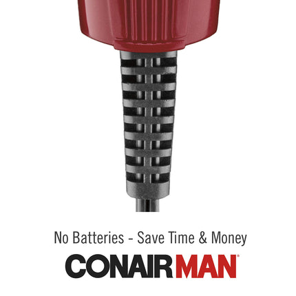 Recortador de barba ConairMAN para hombres incluye recortador de vello de nariz y orejas y peine de 5 posiciones, kit de aseo para hombres de 4 piezas, con cable