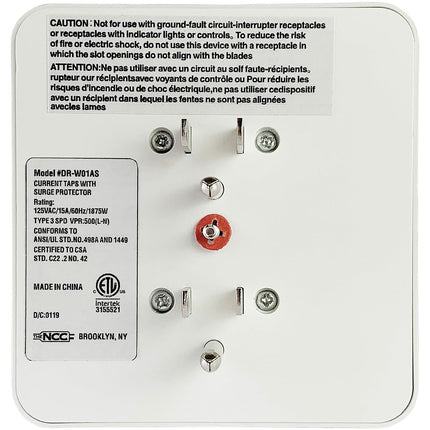 STANLEY 33208 SurgePro 6 NT Adaptateur multiprise parafoudre 6 prises 750 Joules avec veilleuse