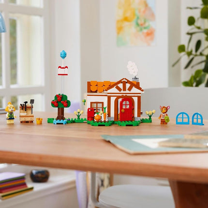 LEGO Animal Crossing Isabelle’s House Visit Set, Building Toy for 6+ Year Old Girls & Boys, Features 2 Character Minifigures from the Video Games incl. Fauna, Creative Kids' Toy for Gaming Fans 77049