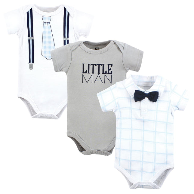 Hudson Baby Unisex Baby Cotton Bodysuits, Plaid Li