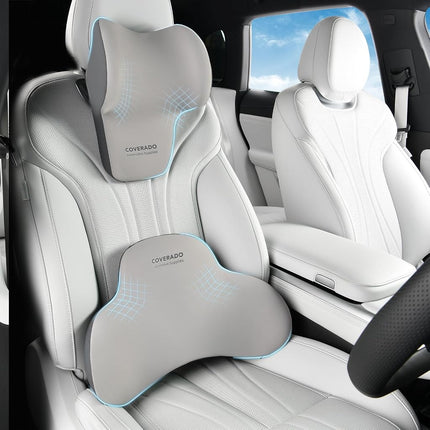 Coverado Lumbar Support and Car Neck Pillow