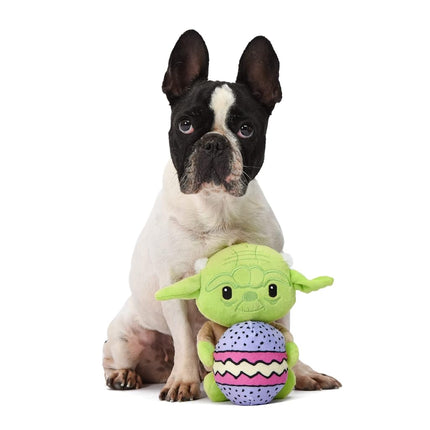 Star Wars 9" Yoda Easter Egg Squeaker Pet Toy for Dogs | Plush Stuffed Character