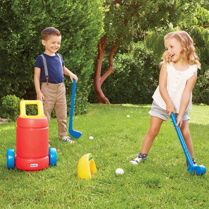 Little Tikes TotSports Easy Hit Golf Set - Features All Surface Putting Hole - Includes 3 Golf Balls, 2 Golf Clubs, and a Golf Bag - For Indoor and Outdoor Use - Suitable for Kids Aged 2+