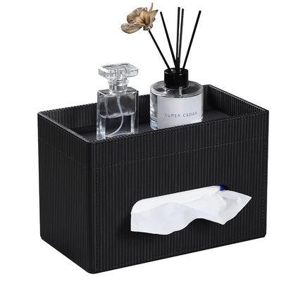 Cretkhp Rectangular Tissue Box Cover with Storage 