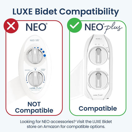 Válvula de cierre de agua fría en T para bidés LUXE Bidet de 7/8" x 7/8" x 3/8", solo compatible con accesorios de bidé de la serie NEO Plus (acabado en níquel)
