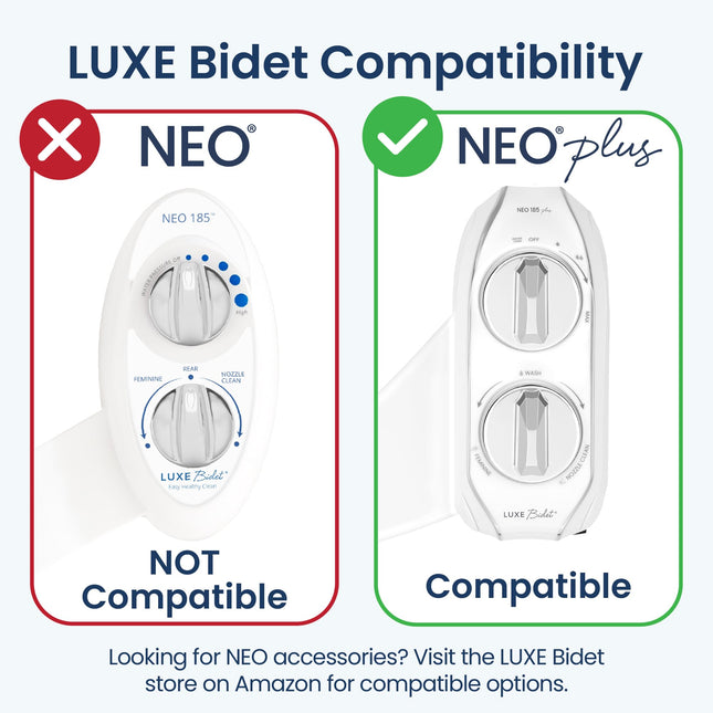 LUXE Bidet 7/8" x 7/8" x 3/8" Cold Water Shut-Off Valve T-Adapter for Bidets, Only Compatible with NEO Plus Series Bidet Attachments (Nickel Finish)