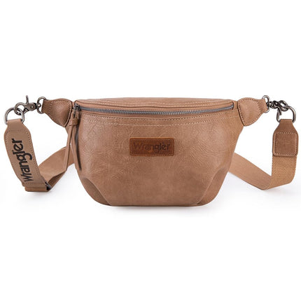 Wrangler Fanny Packs for Women Waist Bag Travel Belt Bags Crossbody Sling Bag for Women, Khaki WG82-194KH