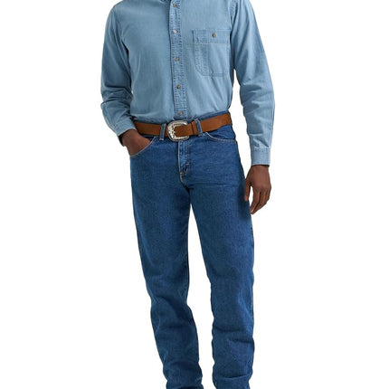 Wrangler Men's Denim Shirt, Denim, XXX-Large