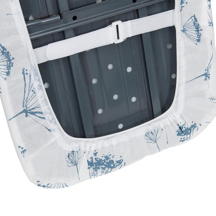 Ironing Board Cover and Pad (Blue Priscilla), 100% Cotton with Ultimate Double Padding by Seymour Home Products; Fits Full Size Board | Stain and Scorch Resistant; Elastic Edge | Laundry Accessories