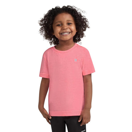 Hurley Boys' Soft Basic Cloud Slub T-Shirt, Pink Flamingo, 4T