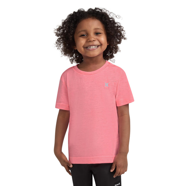 Hurley Boys' Soft Basic Cloud Slub T-Shirt, Pink Flamingo, Medium