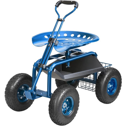 VEVOR Rolling Garden Work Seat with Wheels, Garden