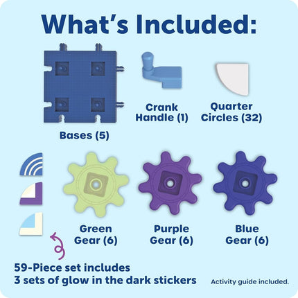 Learning Resources Glowing PatternGears, STEM Construction Gears Toy, Building Set for ages 4+