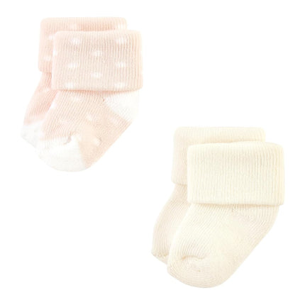 Hudson Baby Calcetines de Felpa y Algodón para Bebé Recién Nacido, Corazón Rosa, 0-6 Meses, Corazón Rosa, 0-6 Meses