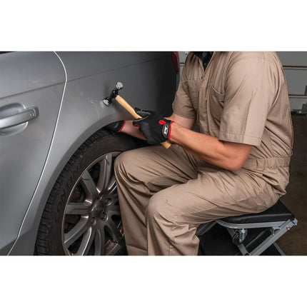 PERFORMANCE TOOL W1007DB 7-Piece Auto Body Repair Kit with Carbon Steel Hammer Heads and Dollies on Wood Handles