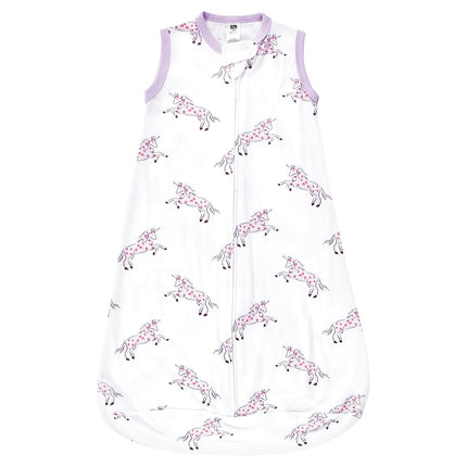 Hudson Baby BabyCotton Saco de Dormir de Manga Larga, Saco, Manta, Sin Mangas de Unicornio Floral, 18-24 Meses