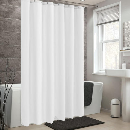 ALYVIA SPRING 72x78 Long Waterproof Fabric Shower Curtain or Liner White