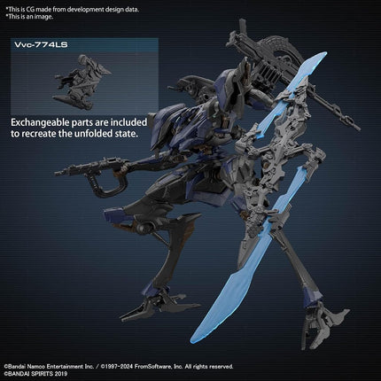 BANDAI Hobby 30MM Armored CORE VI Fires of Rubicon - Schneider NACHTREIHER/40E Steel Haze Model Kit