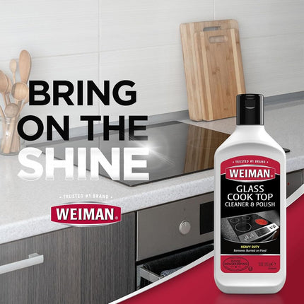 Weiman Cooktop Cleaner Kit - Cook Top Cleaner and Polish, Scrubbing Pad, Cleaning Tool