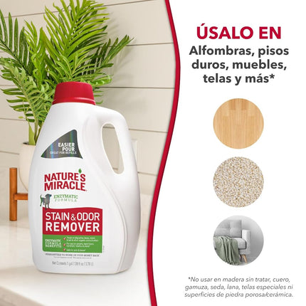 Nature's Miracle Dog Stain and Odor Remover, Everyday Mess Enzymatic Formula, 1 gal