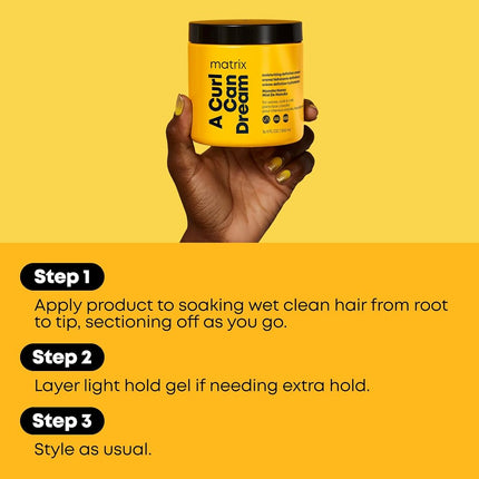 Matrix Moisturising Hair Cream for Curly & Coily Hair, With Manuka Honey Extract, Total Results A Curl Can Dream, 500ml