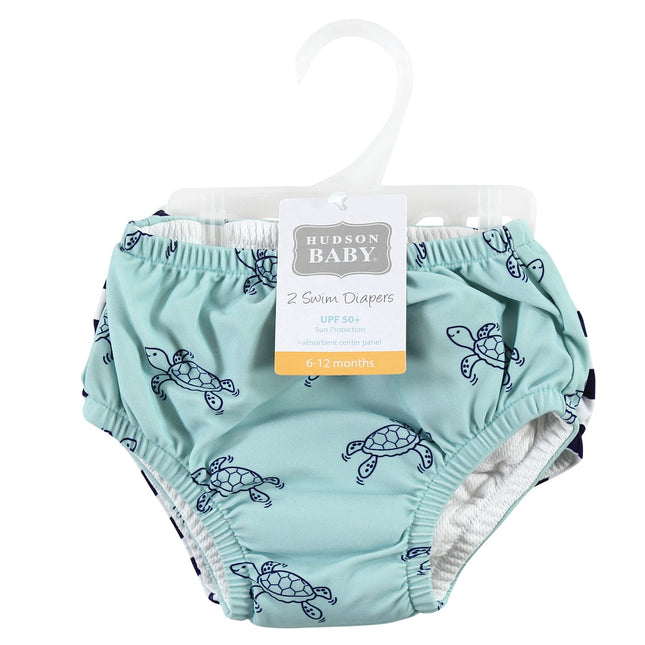 Hudson Baby Unisex Baby Swim Diapers, Sea Turtle, 18-24 Months
