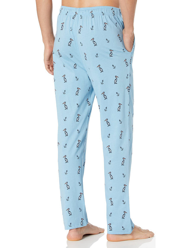 Pantalón de pijama de hombre Nautica de algodón 100% suave con cintura elástica, Porthole Blue, M