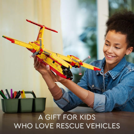 LEGO Technic Firefighter Aircraft 42152 Model Airplane Toy for Kids, Blue