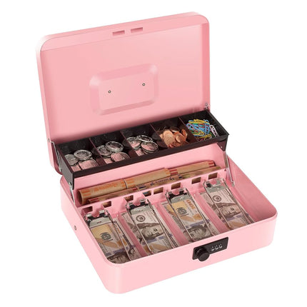 Cash Box with Money Tray and Combination Lock, Met