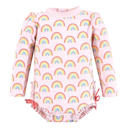Hudson Baby Baby Girl's Toddler Swimsuit, Classic Rainbow, 18-24 Months