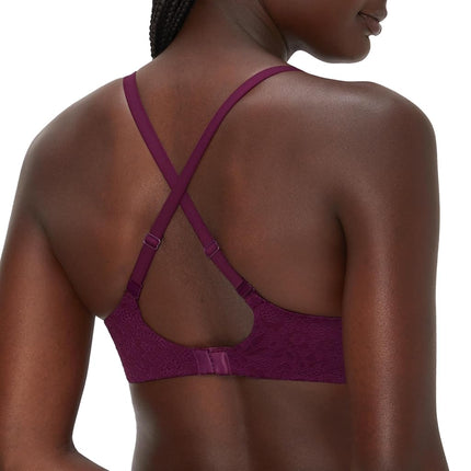 Maidenform Women's Custom Lift, One Fab Fit Underwire, Convertible Straps, Full Coverage Bra, Autumn Orchid Lace, 36D